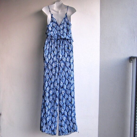 Lilly Pulitzer Blue Shell Print Jumpsuit Size Small - Picture 3 of 4